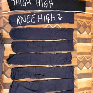 Black knee high Nylon socks